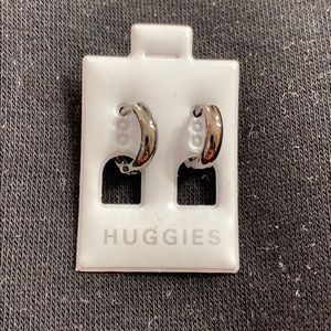 Hoops  Black/Sliver earrings